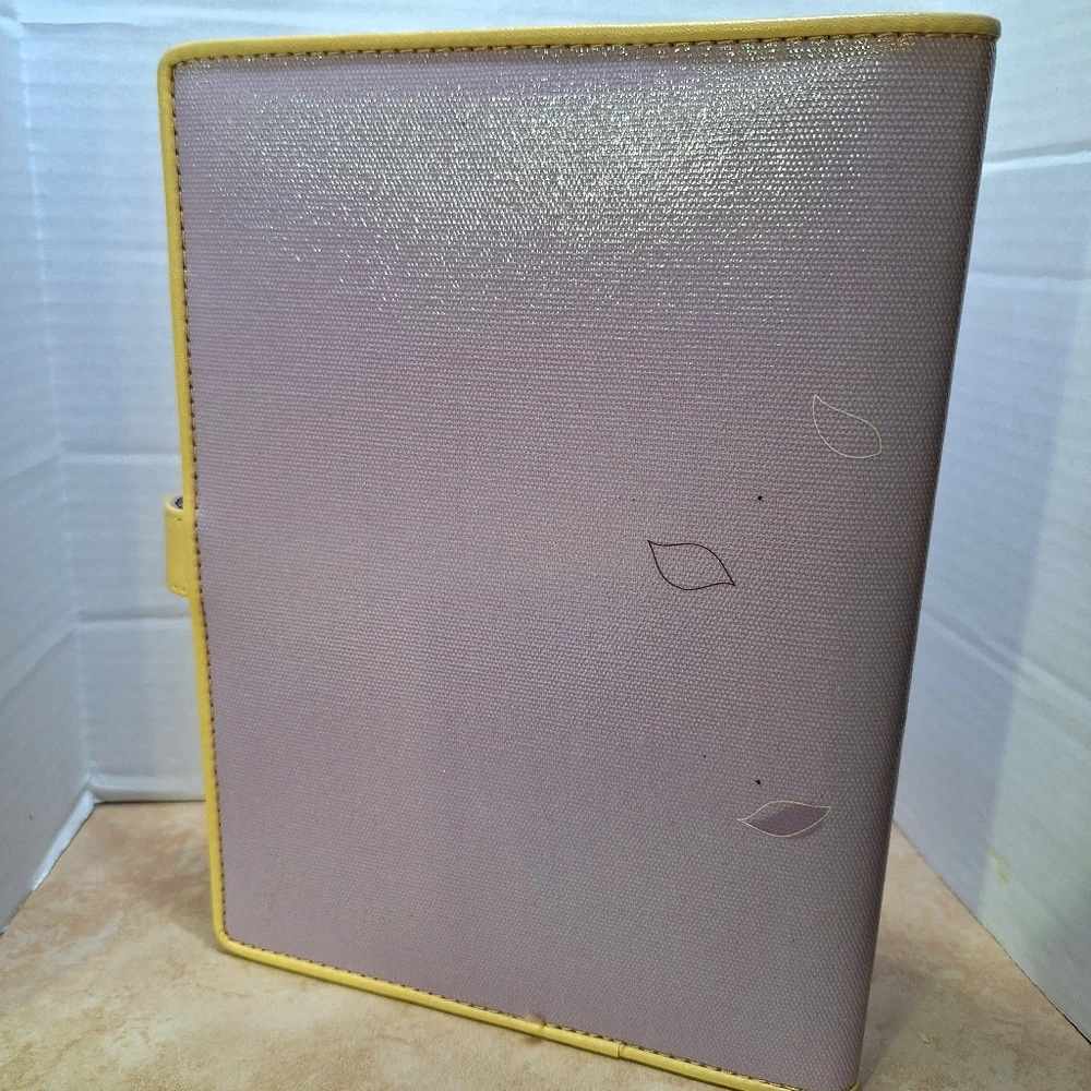Franklin Covey 365 Purple Floral Organizer Cover Snap Front 7x9 Pockets CC Slots